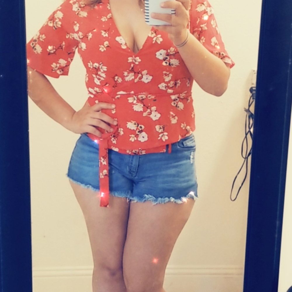 Red Flower Top